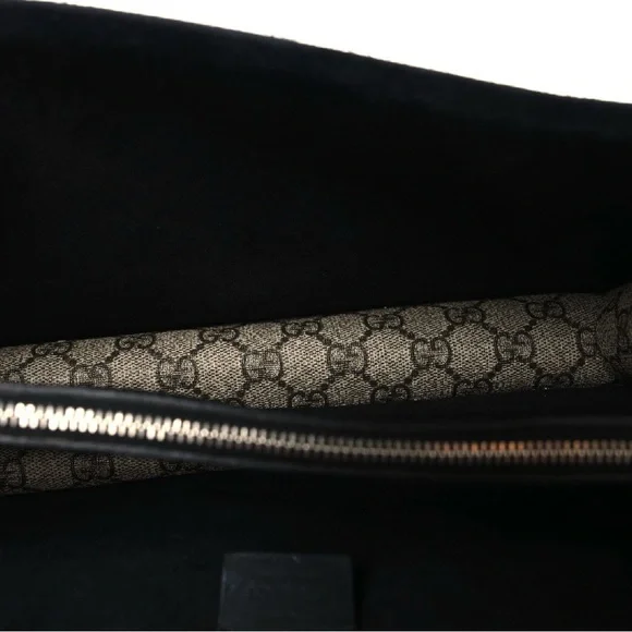 Gucci Beige and Black Monogram Crystal Dionysus Small Shoulder Bag - Picture 9 of 17